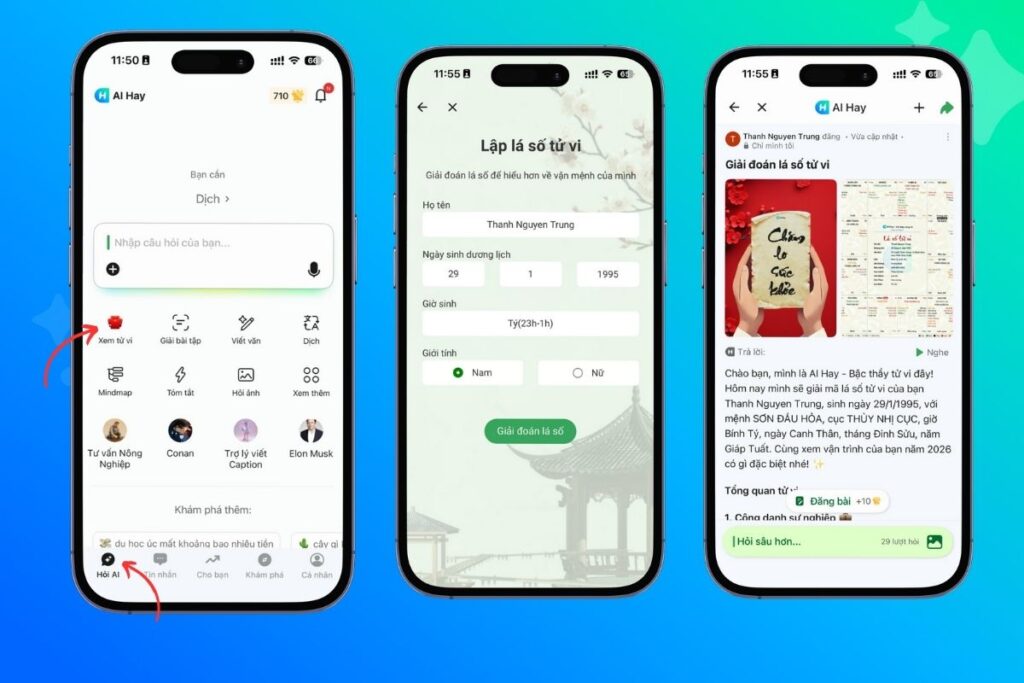 Cách xem tử vi trên aI Hay