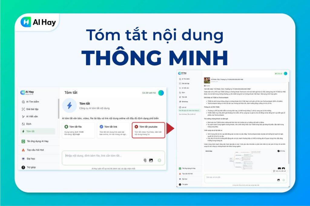 AI tóm tăt nội dung