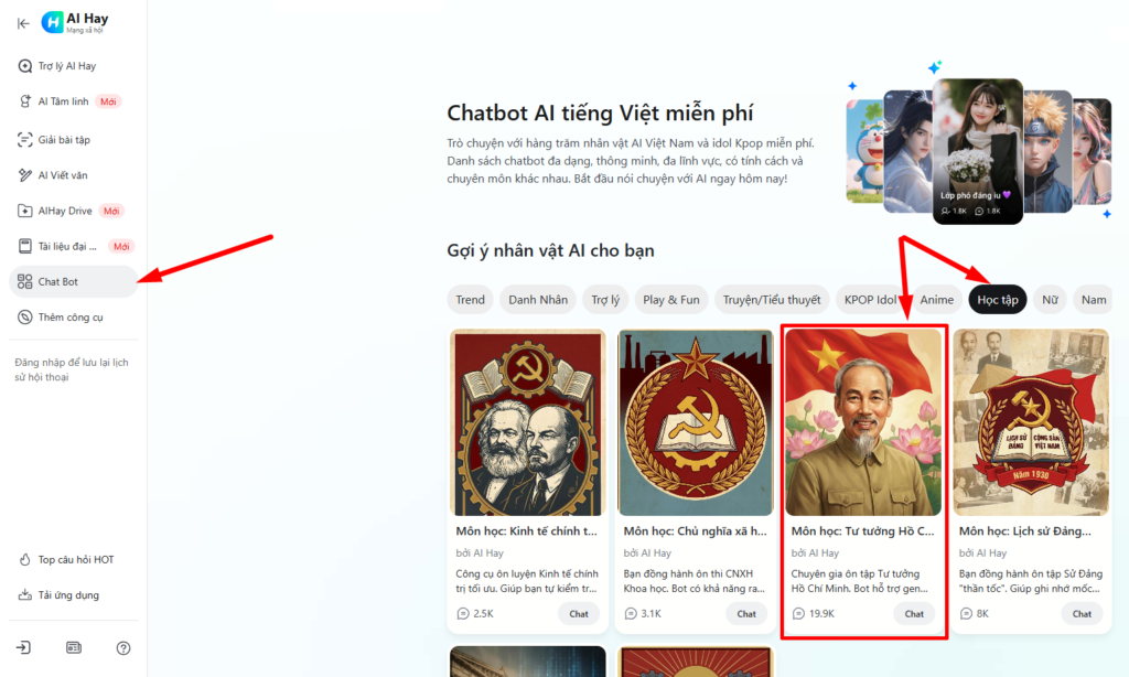 Chatbot Tư tưởng Hồ Chí Minh là gì?
