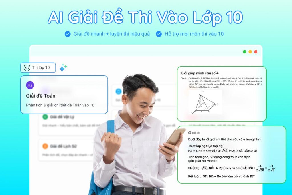 AI giải đề thi vào lớp 10