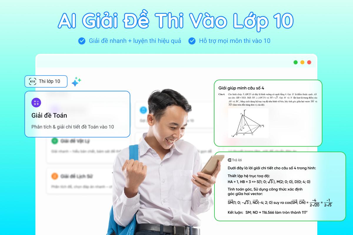 AI giải đề thi vào lớp 10
