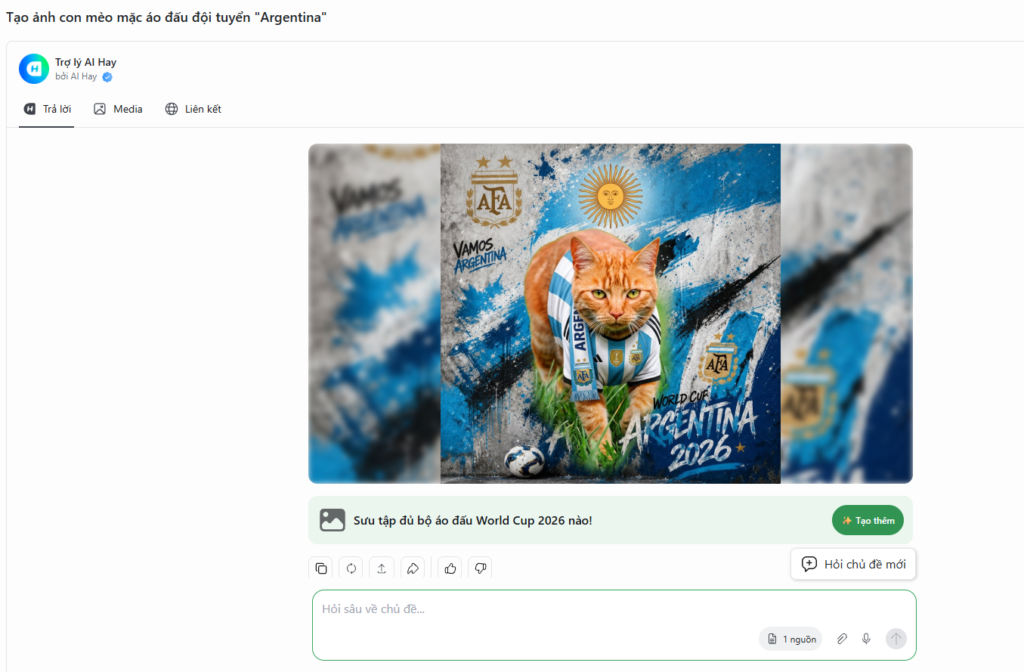 Hướng Dẫn Dùng AI Tạo Ảnh Bắt Trend World Cup Cùng AI Hay